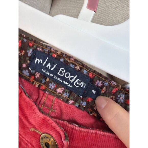 Mini Boden Girls Red Corduroy Pants Size 9Y - Picture 4 of 4